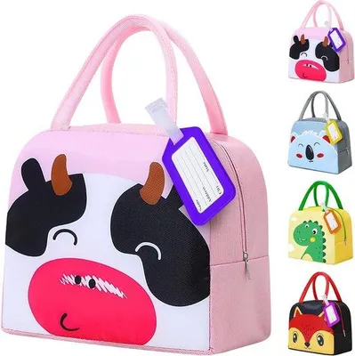 Produktbild von Isolierte Picknicktasche für Kinder, 5 l, mit thermischer Isolierung, kleine Picknickkühlbox, geisolierter Rucksack mit Dinosauriermotiv