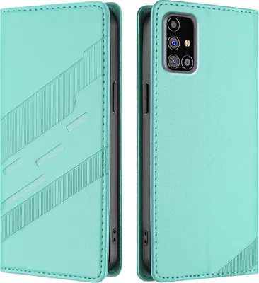 Obrázek produktu pro Pouzdro pro Samsung Galaxy M31S,Polyuretankožené peněženkové pouzdro s přihrádkou na karty a funkcí stojánku Türkis