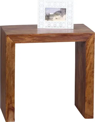 Produktbild von Wohnling Massivholz Bestelltisch MUMBAI 60 x 35 x 60 cm Wohnzimmertisch Sheesham