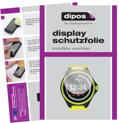 Produktbild von 2x Schutzfolie für Puma Gen 4 Heart Rate Smartwatch klar Displayschutzfolie Folie Display Schutz dipos