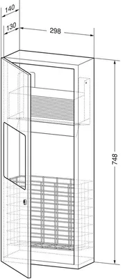 Wagner-EWAR Kombination Papierhandtuchspender 250Blatt mit Abfallbehälter 7l WP612 Edelstahl für Unterputzmontage Wagner Ewar GmbH 769040,769060,732040