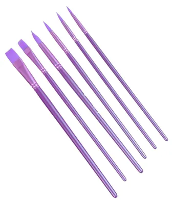Produktbild von 6-teiliges Aquarellpinsel Set für Acryl, Öl und Gouache