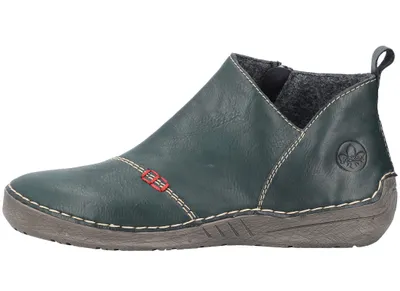 Produktbild von Rieker Damen Stiefelette sportlich Schalensohle Reißverschluss 52574, Größe:40 EU, Farbe:Grün