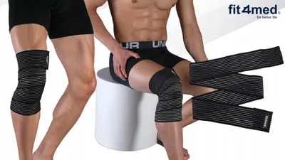 Image de FIT4MED | Stabilizer Bandage de compression - Noir - 160 Cm - Taille universelle - Fonction de soutien