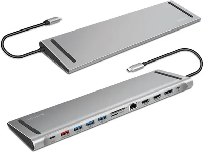 Immagine prodotto di LogiLink UA0411 Docking station LogiLink USB 3.2 (Gen 2), 12 porte, argento