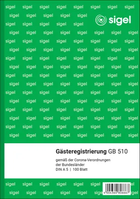 Obrázok produktu pre Sigel Formularbuch GB510 Gästeregistrierung - A5