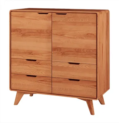 Produktbild von Kommode Timaru 08 Kernbuche massiv geölt - Abmessungen: 92 x 90 x 40 cm (H x B x T)
