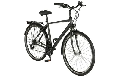 Produktbild von PROPHETE ENTDECKER 100 Trekking Herrenrad 28" Nachtgrau Matt – Shimano Tourney 18-Gang, V-Bremsen, LED-Beleuchtung, Alu Rahmen 52 cm