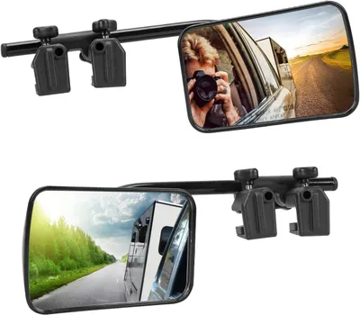 Obrázok produktu pre Zrkadlo na karavan 2 ks, univerzálne vonkajšie spätné zrkadlo pre auto, 360° nastaviteľné, pre karavan