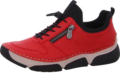Produktbild von Rieker Damen Sneaker sportlicher Schlupf Halbschuh mit Reißverschluss 45951, Größe:38 EU, Farbe:Rot