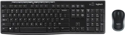 Image de Ensemble Clavier et Souris Logitech MK270, Sans Fil, QWERTY US, Noir, USB 2.0