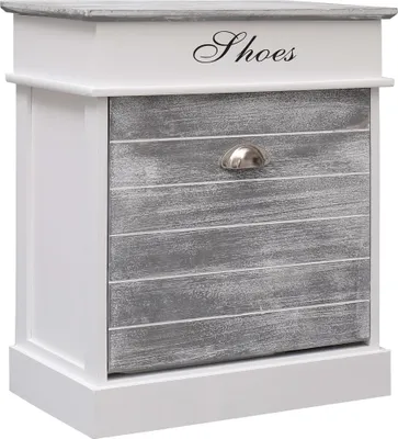 Produktbild von Schuhschrank Grau 50 x 28 x 58 cm Paulownia Holz