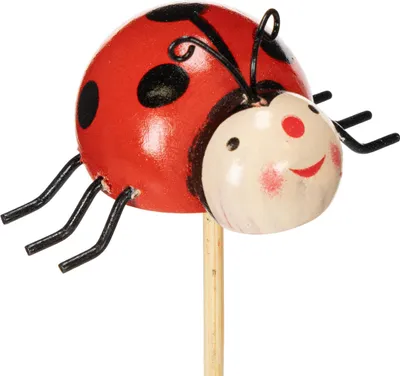Produktbild von Marienkäfer Gartenstecker Dekofigur Frühling Sommer Gartendekoration Blumen, 4 Stück