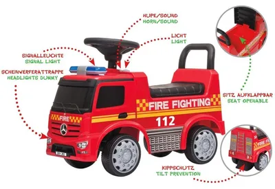 Obrázek produktu pro Jamara Mercedes-Benz Antos Fire Truck, 1 rok/roky, 4 kolo/kola, Červená, Nutné baterie