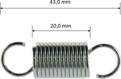 Produktbild von Auspufffeder, 43mm, silber verzinkt