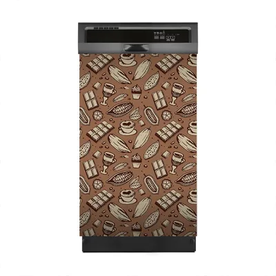Produktbild von Magnete Dekorative 45x70 cm Küche Magnetmatte Spülmaschine - Kakao Bohnen Schokolade