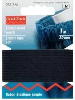 Produktbild von Prym Elastic-Band, 30 mm, Schwarz, 1 m, 1 Stück(e)