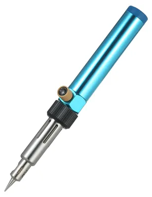 Produktbild von Tragbarer Gaslötkolben, Butan-Schweißbrenner, Werkzeug mit einstellbarer Flamme, 2370 ℉, hohe Temperatur, für elektronische Holzverbrennung