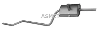 Produktbild von ASMET 20.025 Endschalldämpfer für TOYOTA COROLLA Liftback (E11) Auspuff