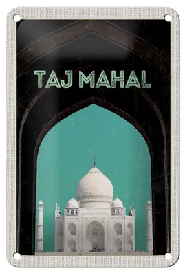 Produktbild von Blechschild Reise 12x18cm Indien Asien Taj Mahal Kultur Schild