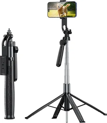 Obrázek produktu pro ZELURXX Multifunkční držák na mobilní telefon, 1,8 m, dálkové ovládání Bluetooth, 1/4 standardní závit, černý, 34,5 x 7,8 x 4,3 cm