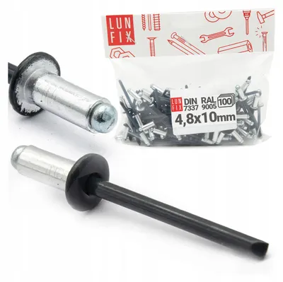 Produktbild von Lun Fix Blindnieten Aluminium-Stahl schwarz 4,8x10mm