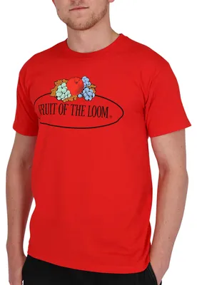 Produktbild von Fruit of the Loom T-Shirt mit Vintage Logo Farbe: rot Größe: S
