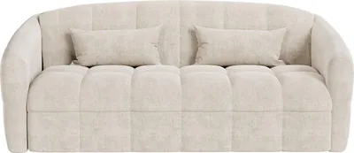 Produktbild von Sofa 4-Sitzer mit Schlaffunktion – Samt – Beige – Liegefläche 160 cm + Matratze 13 cm – RETUNA