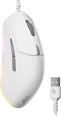 Zdjęcie produktu dla Mysz gamingowa SteelSeries Rival 3 Gen 2, sensor optyczny 8500 DPI, bardzo niska latencja 1,35 ms, waga 77 g, wytrzymałość 60 milionów kliknięć, podświetlenie RGB, ślizgowe podkładki PTFE, kabel paracord