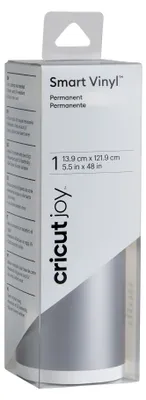 Produktbild von Cricut Joy Smart Vinyl, Permanent, Silber, Vinyl, 1219,2 mm, 139,7 mm