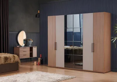 Image de Armoire Armoire de toilette Miroir Meubles de rangement Chambre à coucher Vestiaire