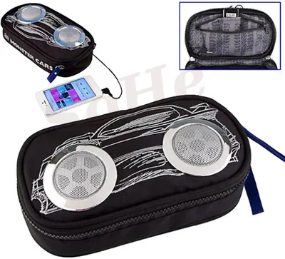 Produktbild von Depesche Monster Cars Sound Schlamper Federtasche mit Lautsprecher für MP3 Musik