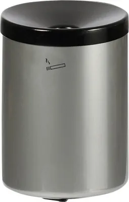 Productafbeelding van Waskom "RONDO MAXI", zilverkleurig, hoogte 250 x diameter 180 mm, inhoud 6 liter.