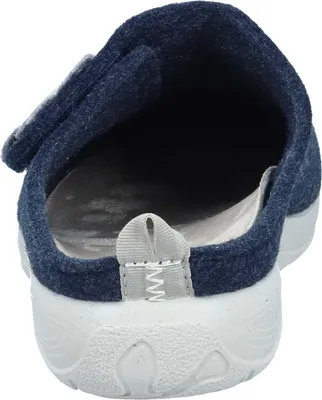 Produktbild von Fly Flot Damen Pantoffel PET Filz Hausschuh Blume Blüte Stickerei lose Einlagen, Größe:41 EU, Farbe:Blau