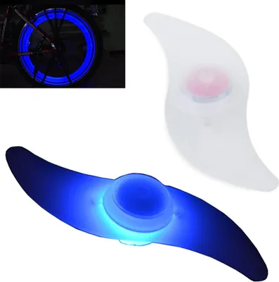 Immagine prodotto di tappo luminoso per raggi di bicicletta blu