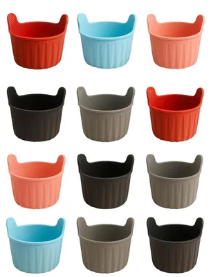 12er-Set Silikon-Airfryer-Förmchen, antihaft, BPA-frei, -40 bis 230 °C