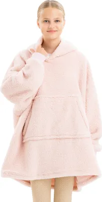 Produktbild von HOMELEVEL Kinder Fleece Hoodie Pullover - Pulli mit Kapuze für Jungs und Mädchen - Kuschel Sweatshirt oversized - Kuschelpullover - 100% Polyester
