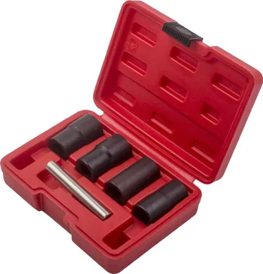Obrázek produktu pro Sada nástrčných klíčů se spirálovým profilem Vytahovač šroubů 1/2" 17-19-21-22 mm