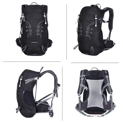Produktbild von Wanderrucksack 20L Wanderrucksack mit Rückenbelüftung, Wasserdicht mit Regenschutz für Outdoor Reisen Camping Trekking