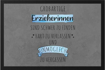 Produktbild von Großartige Erzieherinnen Sind Schwer Zu Finden Fußmatte  Danke Geschenk Hart Zu Vergessen