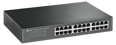 Zdjęcie produktu dla TP-Link TL-SG1024D, Nie zarządzany, Gigabit Ethernet (10/100/1000), Pełny dupleks, Możliwości montowania w stelażu