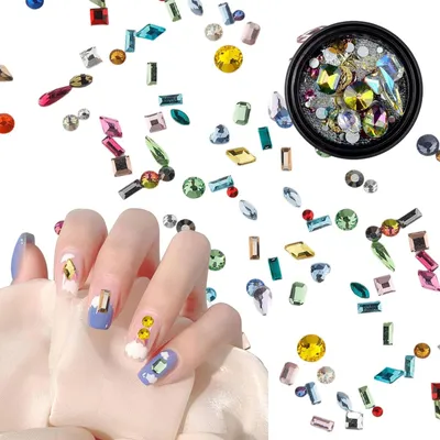 560 bunte Schmucksteine, Strass, Glitzer, Mix, Basteln, DIY