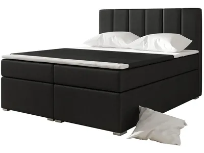Produktbild von NABBI Gepolstert Doppelbett mit Stauraum Birma 160 - schwarz (Sawana 14)
