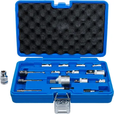 Bit-/Dopschlüsseladapter-Set 16-tlg., CV-Stahl, 6,3-20 mm