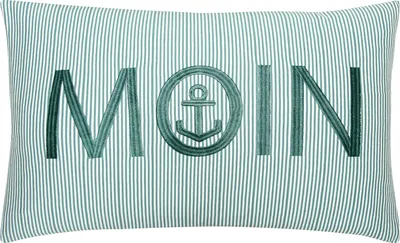 Produktbild von pad Kissenhülle Harbor dustymint 35 × 60 cm Jersey gestreift mit Stickerei