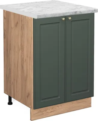 Immagine prodotto di Mobiletto base cucina Vicco Fame-Line Verde-oro rustico 60 cm , PL Marmo, Model 45936