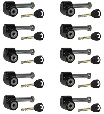 Produktbild von 10x ABUS Gerüstsicherung schwarz 78mm Edelstahlbolzen f. Stand- oder Fahrgerüste