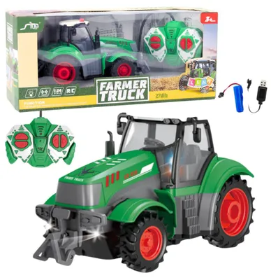 Zdjęcie produktu dla Zdalnie sterowany ciągnik rolniczy Rc zielony 1:24