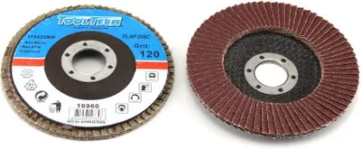 Produktbild von Fächerschleifscheibe 115mm K120 Aluminumoxid Schleifen ToolTech 10960