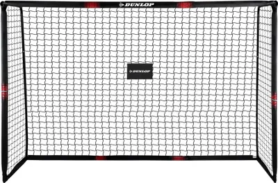 Image de Dunlop Voetbaldoel - Voetbal Goal 240 x 160 x 85 cm - Voetbalgoal Groot - Buitenspeelgoed voor Kinderen en Volwassenen - Snelle Montage - Voetbal Training Doel - Metaal - Zwart/ Rood
